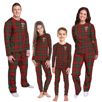 MacLean (McLean) Tartan Pajamas Family Set with Family Crest