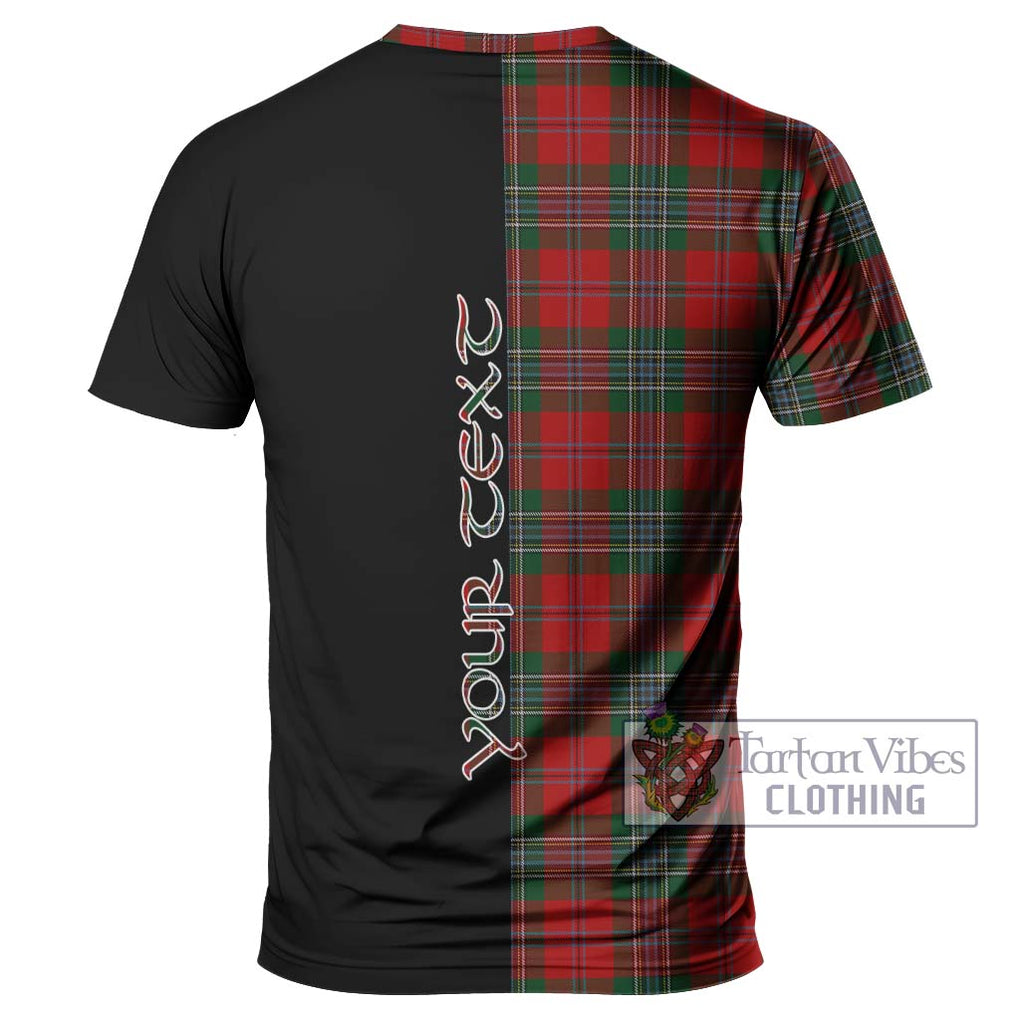 MacLean (McLean) Tartan T-Shirt with Family Crest and Half Of Me Style - Tartanvibesclothing Shop