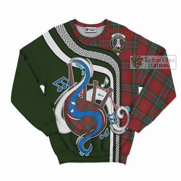 MacLean (McLean) Tartan Sweatshirt with Epic Bagpipe Style