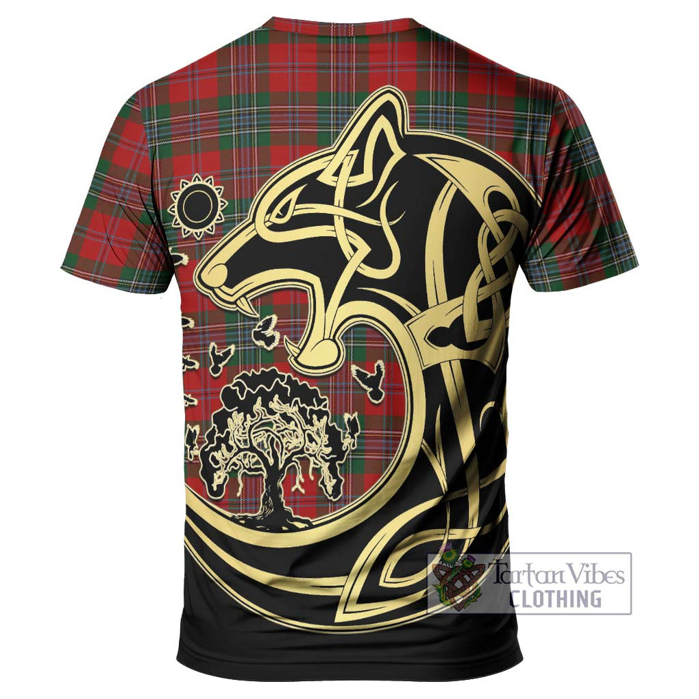 MacLean (McLean) Tartan T-Shirt with Family Crest Celtic Wolf Style - Tartan Vibes Clothing