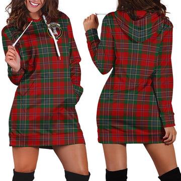 MacLean (McLean) Tartan Hoodie Dress with Family Crest