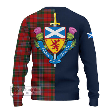 MacLean (McLean) Tartan Ugly Sweater with Scottish Lion Royal Arm Half Style