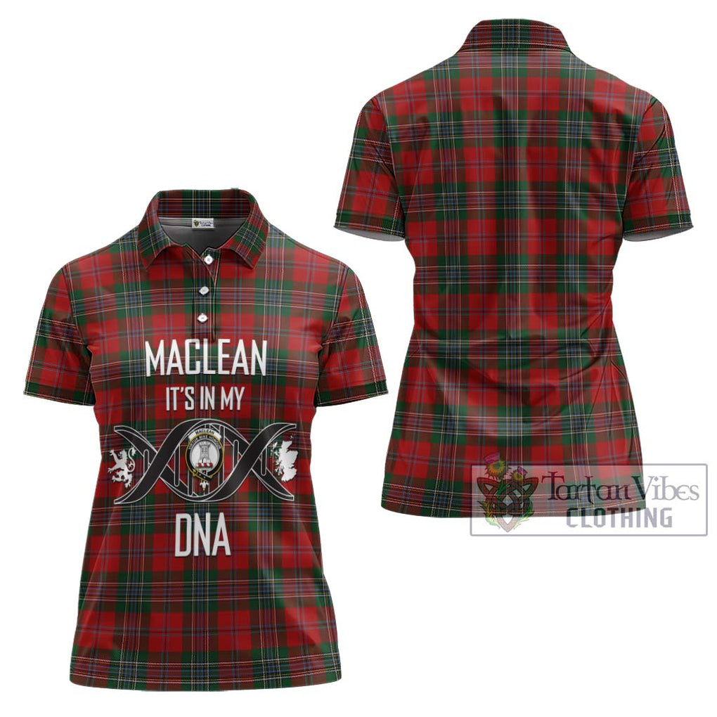 MacLean (McLean) Tartan Women's Polo Shirt with Family Crest DNA In Me Style - Tartanvibesclothing Shop