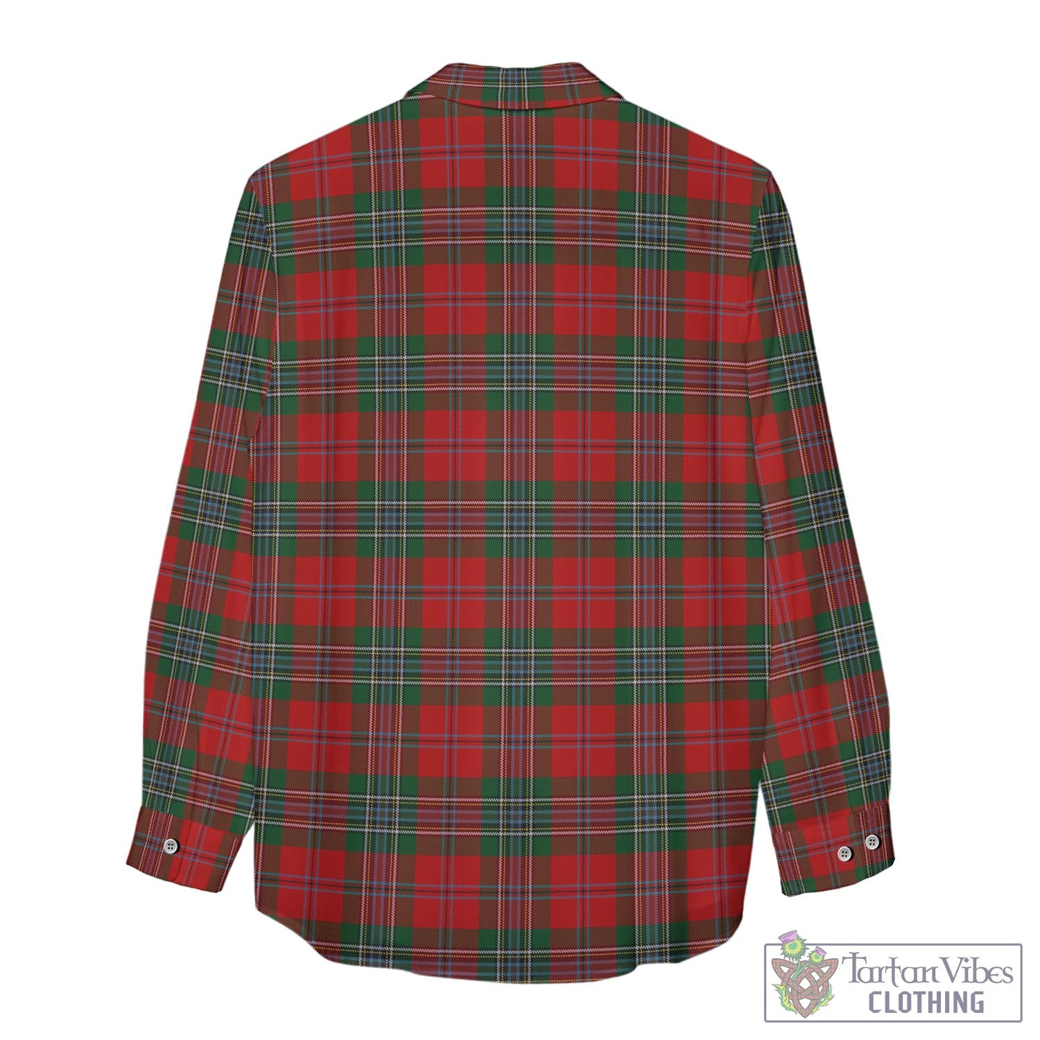 Tartan Vibes Clothing MacLean Tartan Womens Casual Shirt with Family Crest