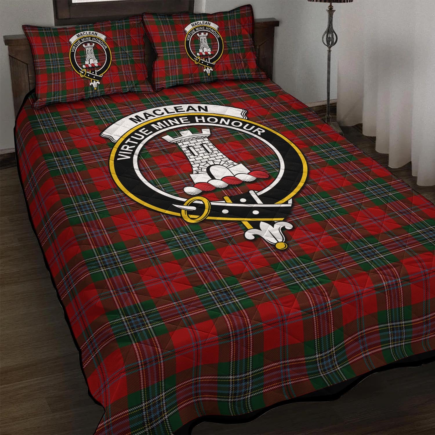 MacLean (McLean) Tartan Quilt Bed Set with Family Crest - Tartan Vibes Clothing