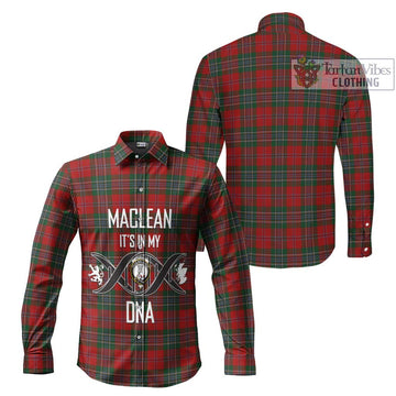 MacLean (McLean) Tartan Long Sleeve Button Shirt with Family Crest DNA In Me Style