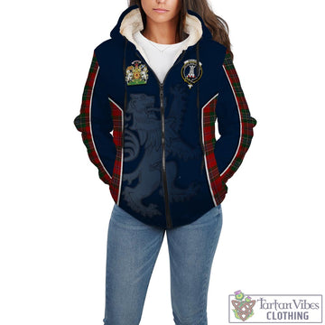 MacLean (McLean) Tartan Sherpa Hoodie with Family Crest and Lion Rampant Vibes Sport Style