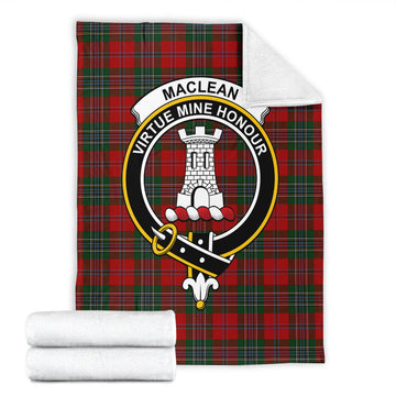 MacLean (McLean) Tartan Blanket with Family Crest