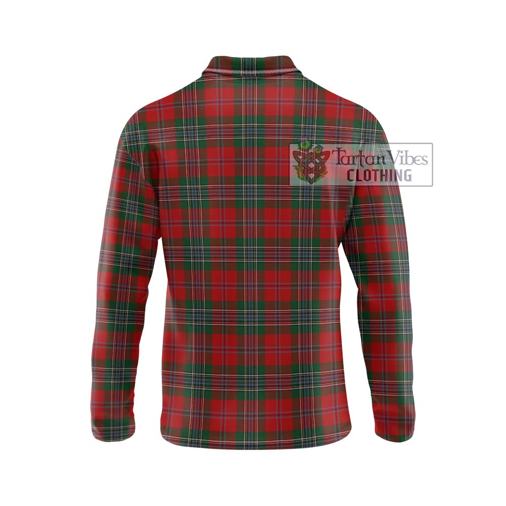 MacLean (McLean) Tartan Long Sleeve Polo Shirt with Family Crest DNA In Me Style - Tartanvibesclothing Shop