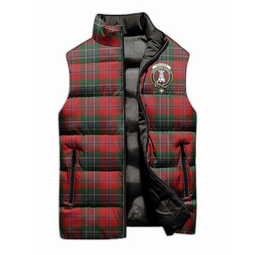 MacLean (McLean) Tartan Sleeveless Puffer Jacket with Family Crest