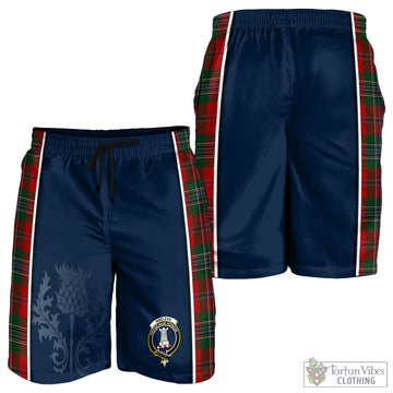 MacLean (McLean) Tartan Men's Shorts with Family Crest and Scottish Thistle Vibes Sport Style