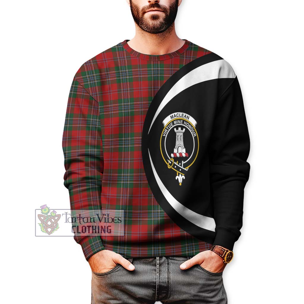 MacLean (McLean) Tartan Sweatshirt with Family Crest Circle Style - Tartan Vibes Clothing