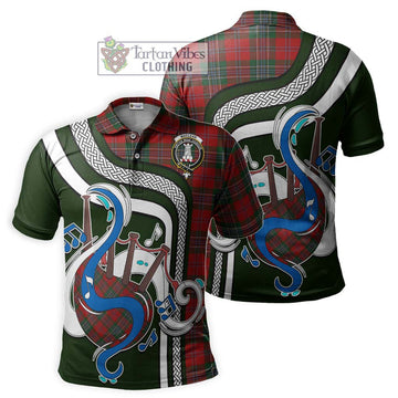 MacLean (McLean) Tartan Polo Shirt with Epic Bagpipe Style