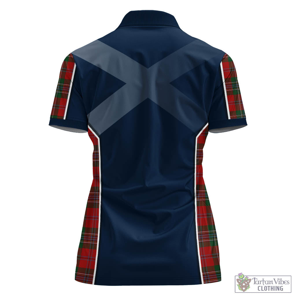 Tartan Vibes Clothing MacLean Tartan Women's Polo Shirt with Family Crest and Scottish Thistle Vibes Sport Style