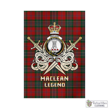 MacLean (McLean) Tartan Garden Flag with Clan Crest and the Golden Sword of Courageous Legacy - Tartan Vibes Clothing