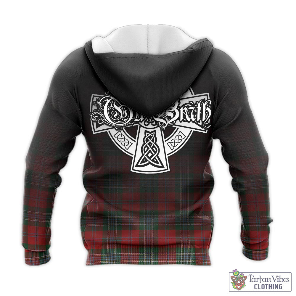 Tartan Vibes Clothing MacLean Tartan Knitted Hoodie Featuring Alba Gu Brath Family Crest Celtic Inspired