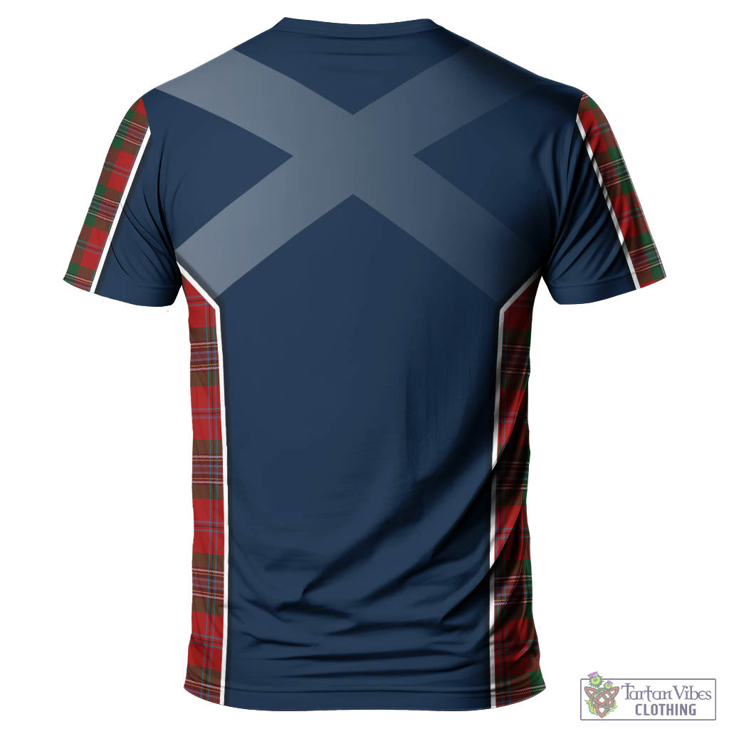 Tartan Vibes Clothing MacLean Tartan T-Shirt with Family Crest and Scottish Thistle Vibes Sport Style