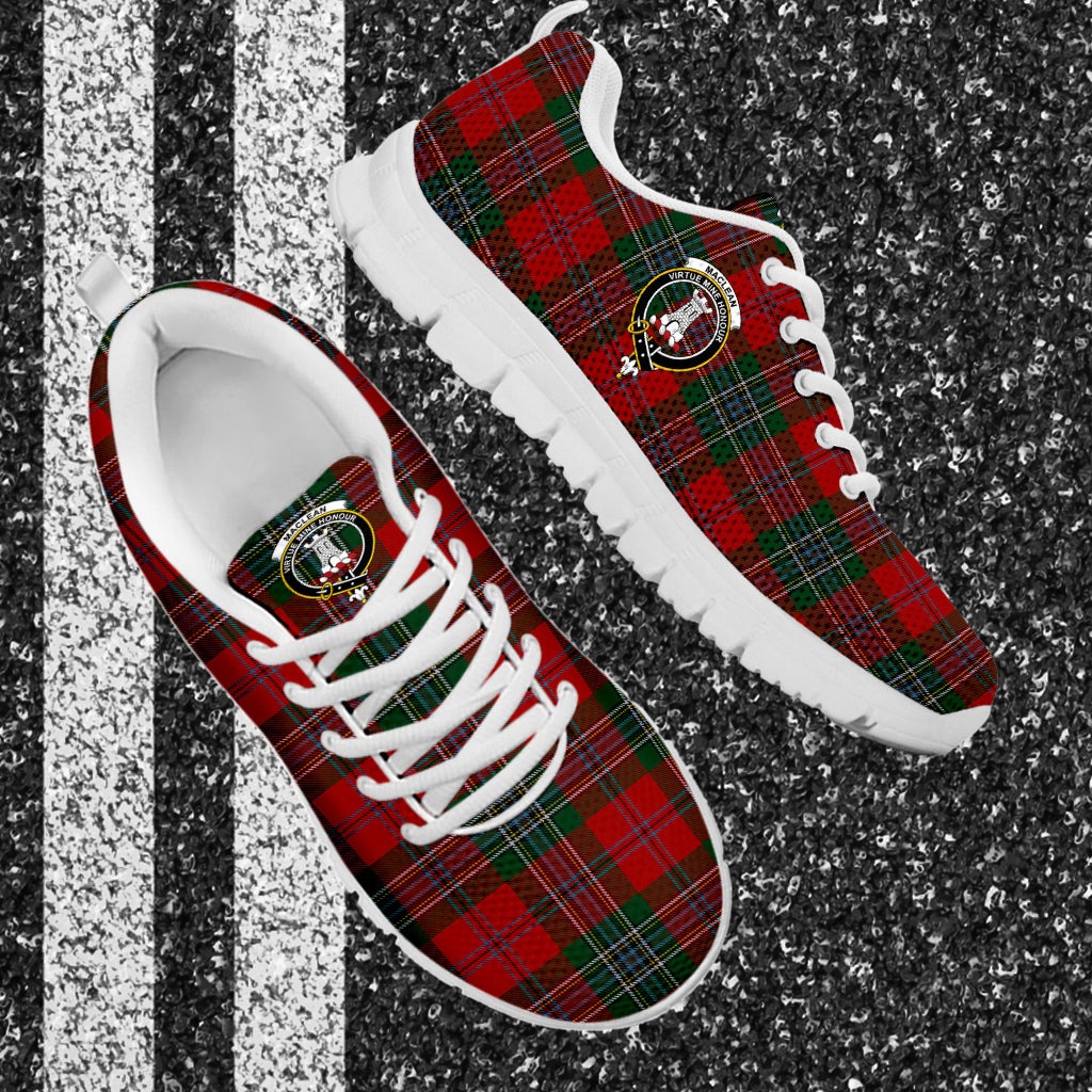 MacLean (McLean) Tartan Sneakers with Family Crest - Tartan Vibes Clothing