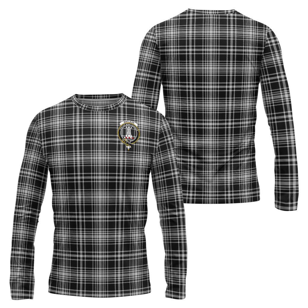 maclean-black-and-white-tartan-long-sleeve-t-shirt-with-family-crest