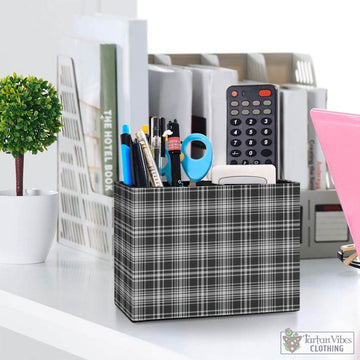 MacLean Black and White Tartan Pen Holder