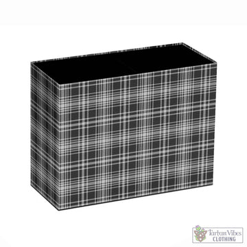 MacLean Black and White Tartan Pen Holder