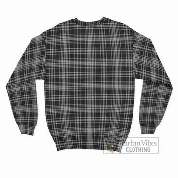 MacLean Black and White Tartan Sweatshirt with Family Crest DNA In Me Style