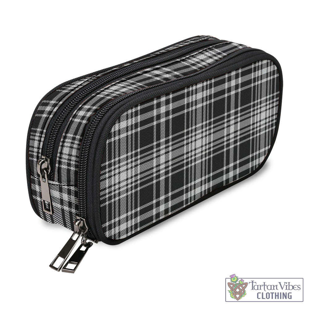 Tartan Vibes Clothing MacLean Black and White Tartan Pen and Pencil Case