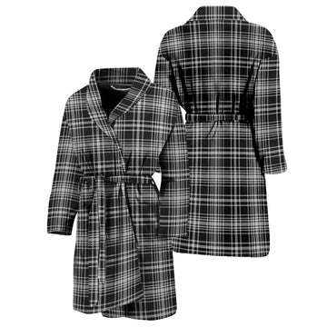 MacLean Black and White Tartan Bathrobe