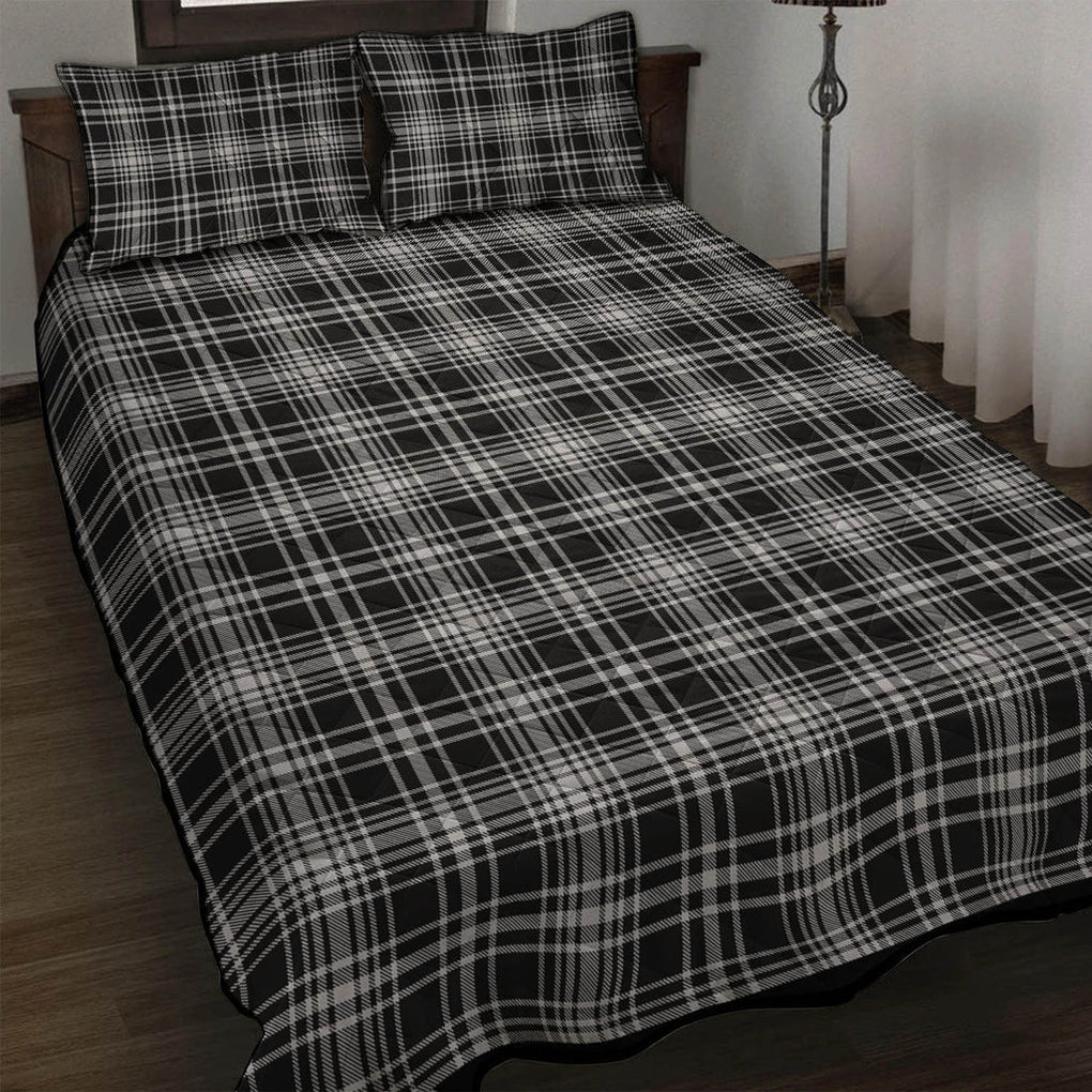 MacLean Black and White Tartan Quilt Bed Set - Tartan Vibes Clothing