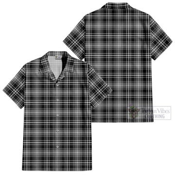 MacLean Black and White Tartan Cotton Hawaiian Shirt