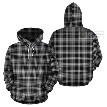 MacLean Black and White Tartan Cotton Hoodie