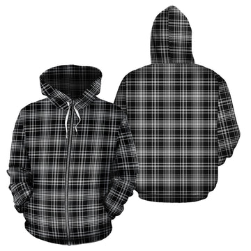 MacLean Black and White Tartan Hoodie