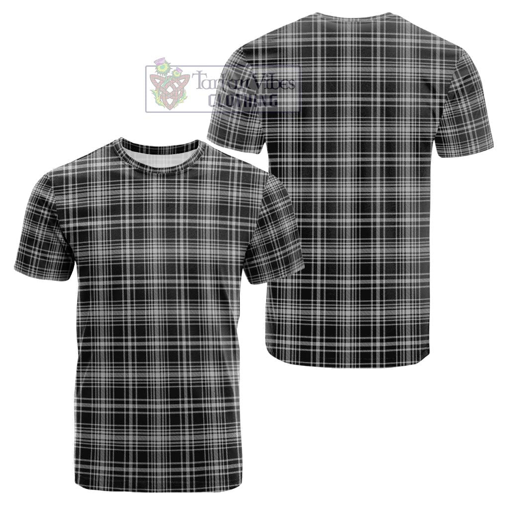 MacLean Black and White Tartan Cotton T-Shirt Kid's Shirt - Tartanvibesclothing Shop