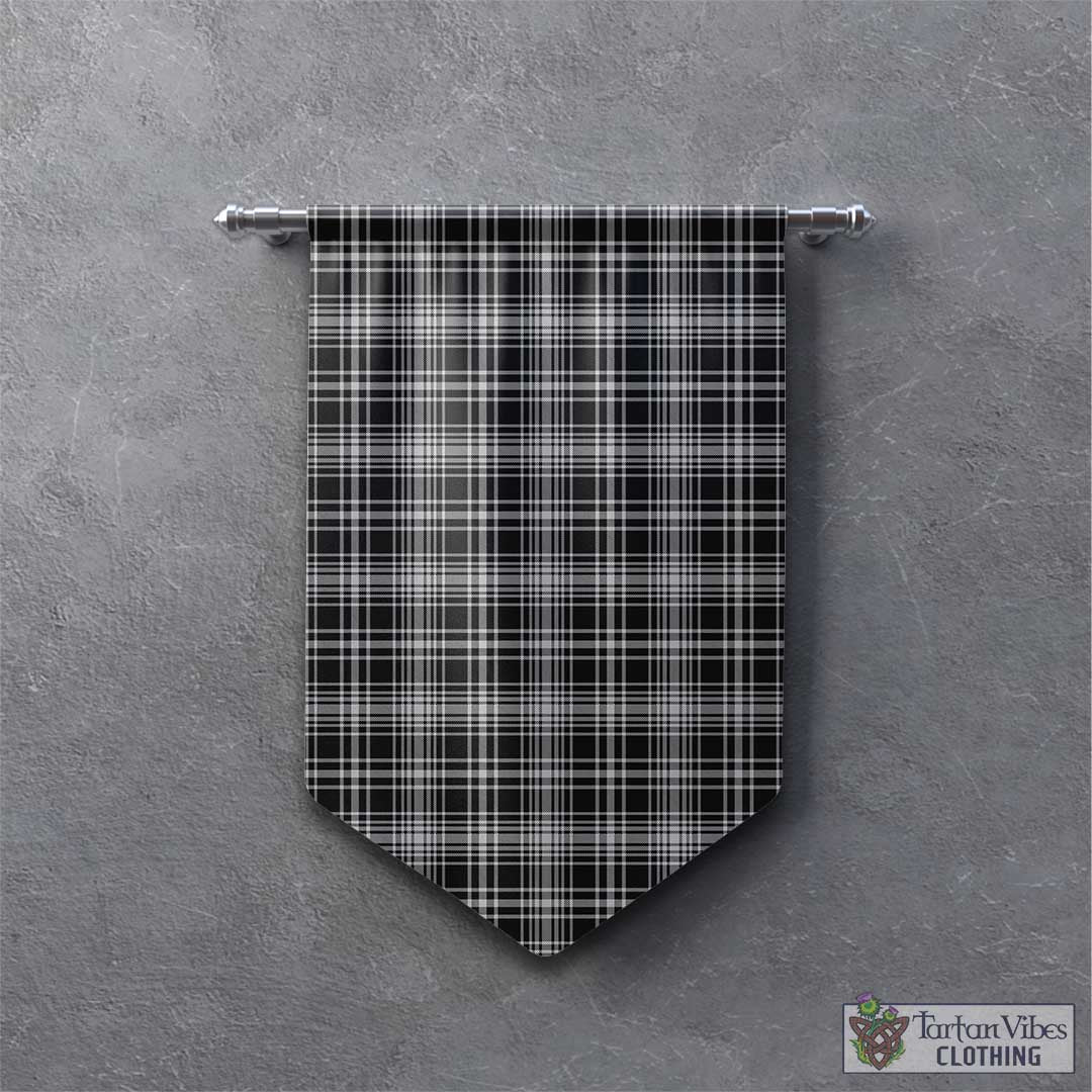 Tartan Vibes Clothing MacLean Black and White Tartan Gonfalon, Tartan Banner