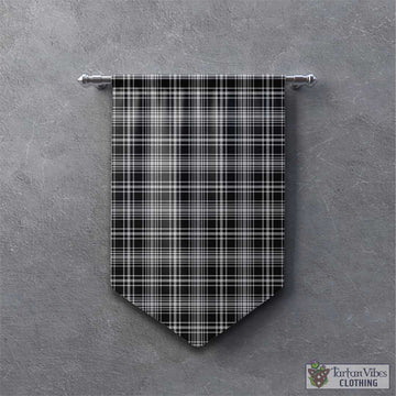 MacLean Black and White Tartan Gonfalon, Tartan Banner