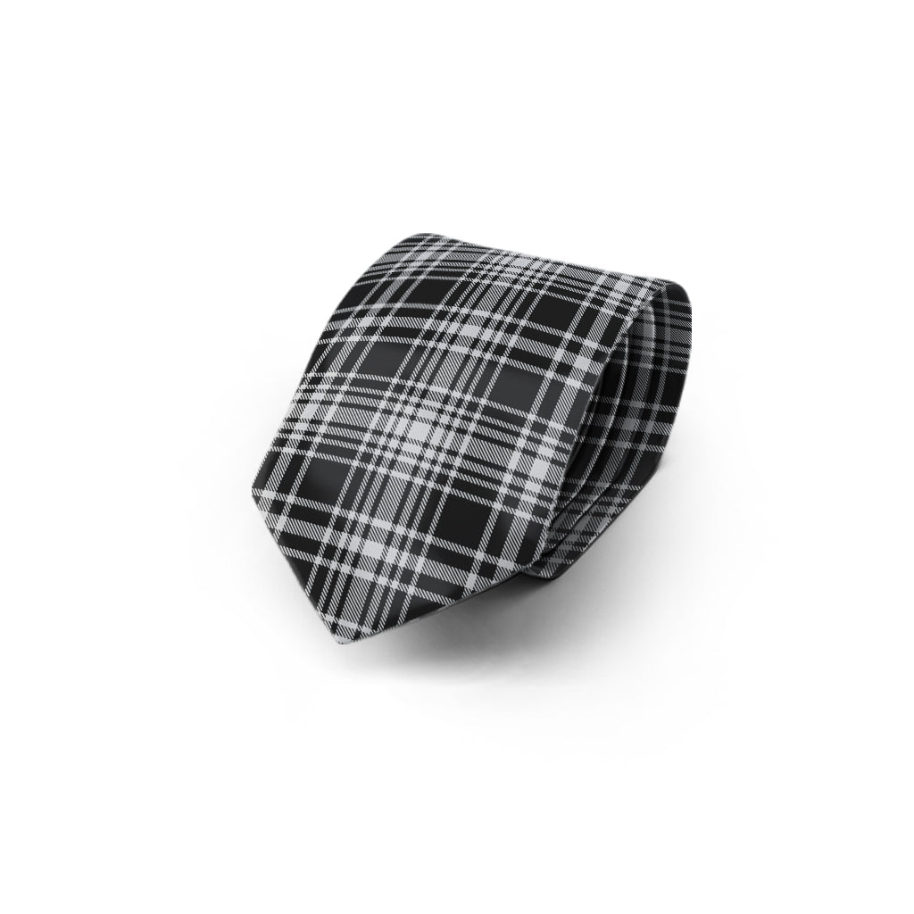 MacLean Black and White Tartan Classic Necktie - Tartan Vibes Clothing