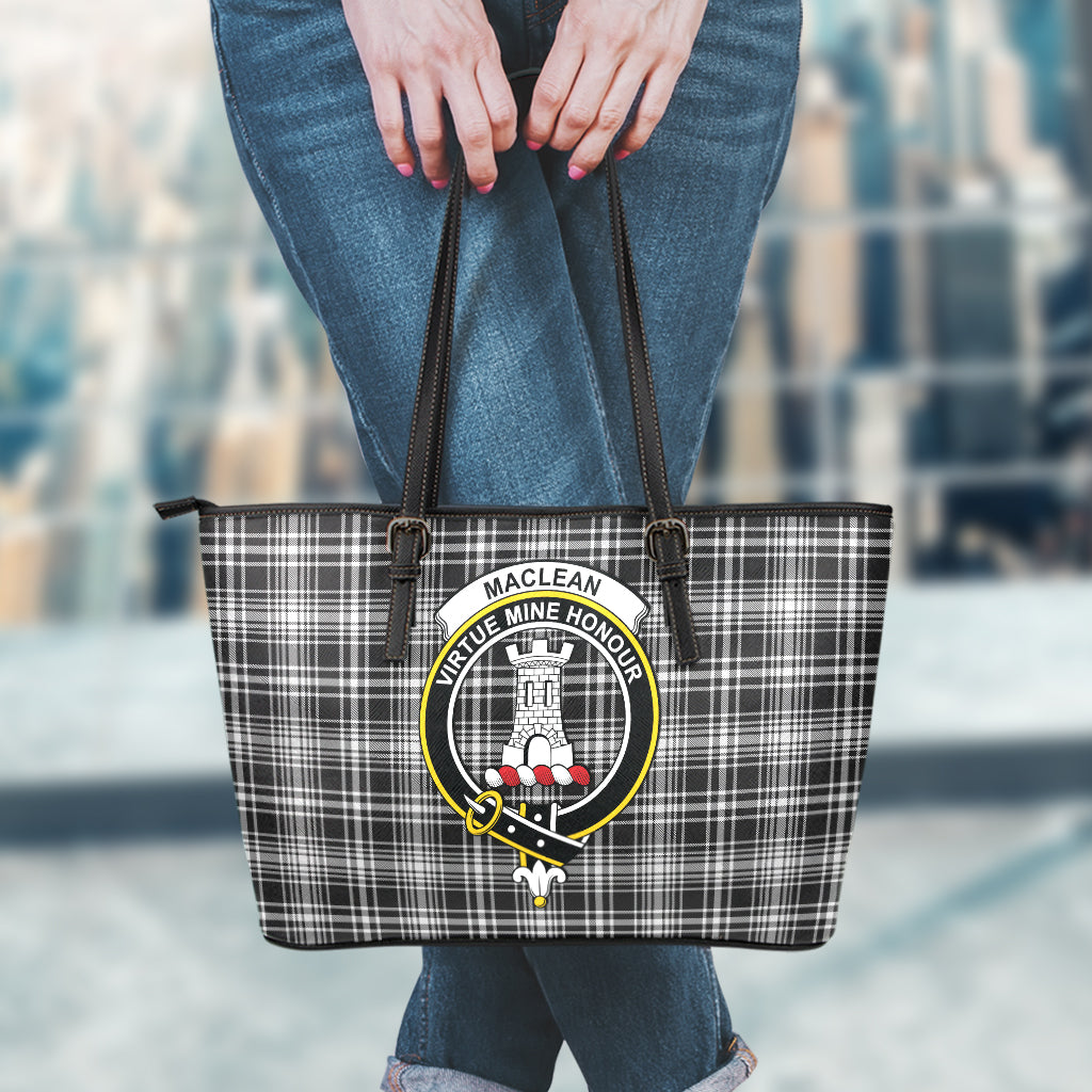 maclean-black-and-white-tartan-leather-tote-bag-with-family-crest