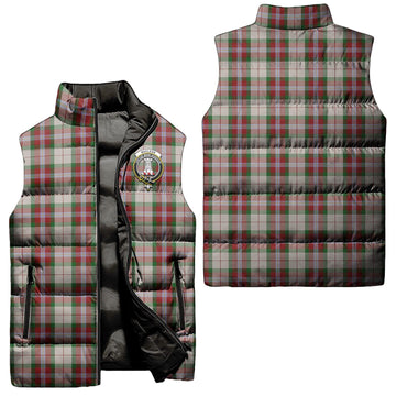 MacLean Dress Tartan Sleeveless Puffer Jacket with Family Crest