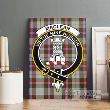 MacLean Dress Tartan Canvas Print Wall Art with Family Crest