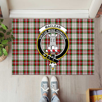 MacLean Dress Tartan Door Mat with Family Crest