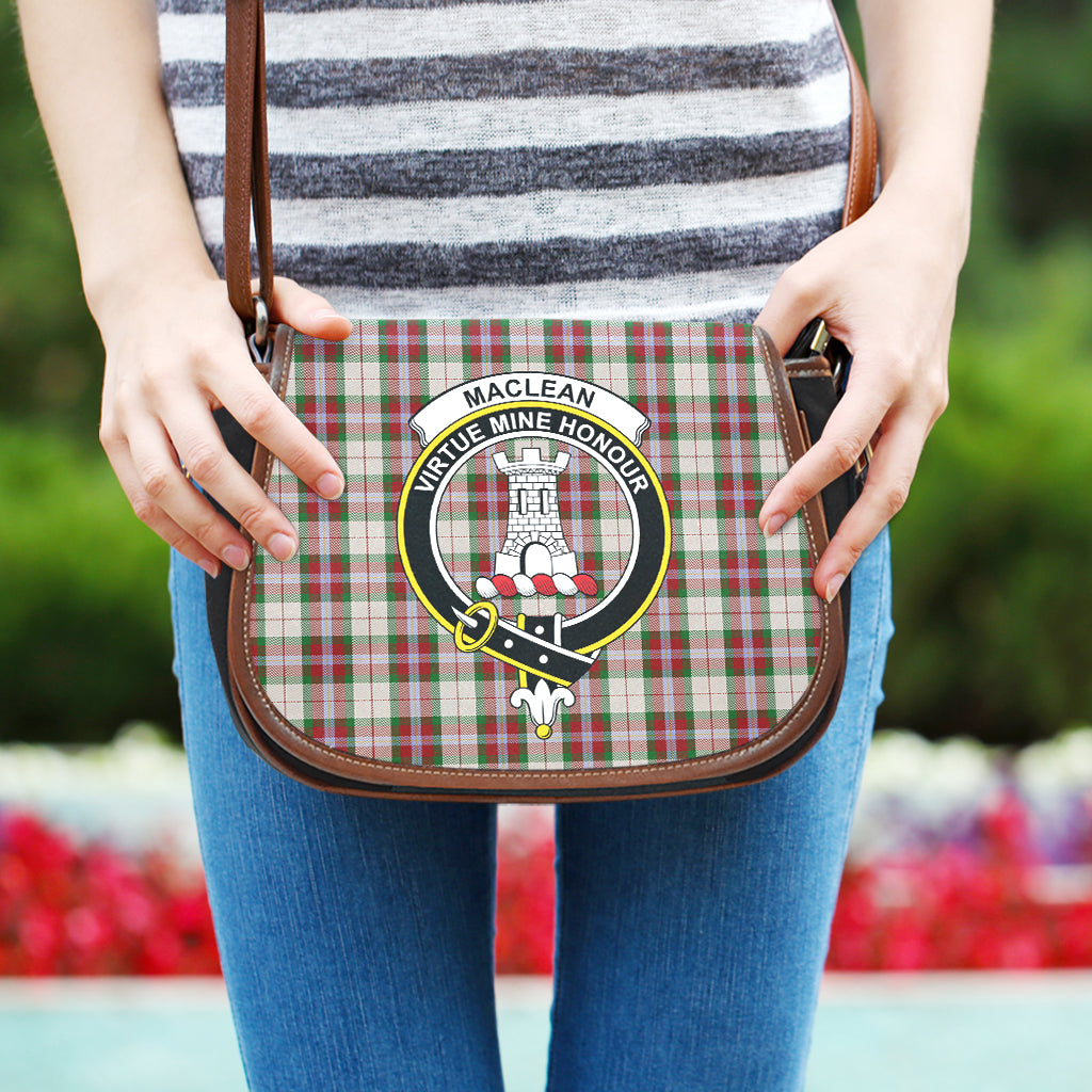 MacLean Dress Tartan Saddle Bag with Family Crest One Size - Tartan Vibes Clothing