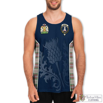 MacLean Dress Tartan Men's Tanks Top with Family Crest and Scottish Thistle Vibes Sport Style