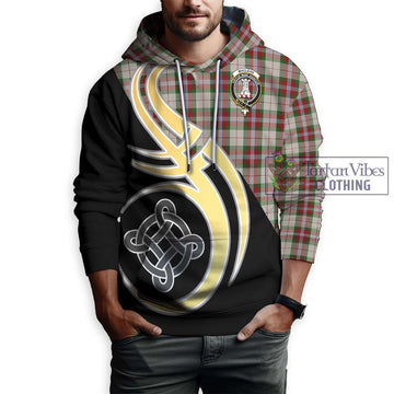 MacLean Dress Tartan Hoodie with Family Crest and Celtic Symbol Style