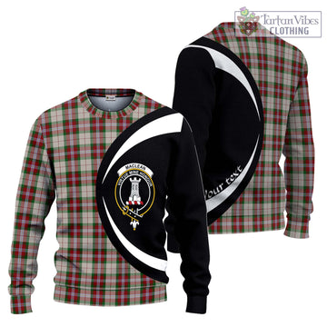 MacLean Dress Tartan Ugly Sweater with Family Crest Circle Style