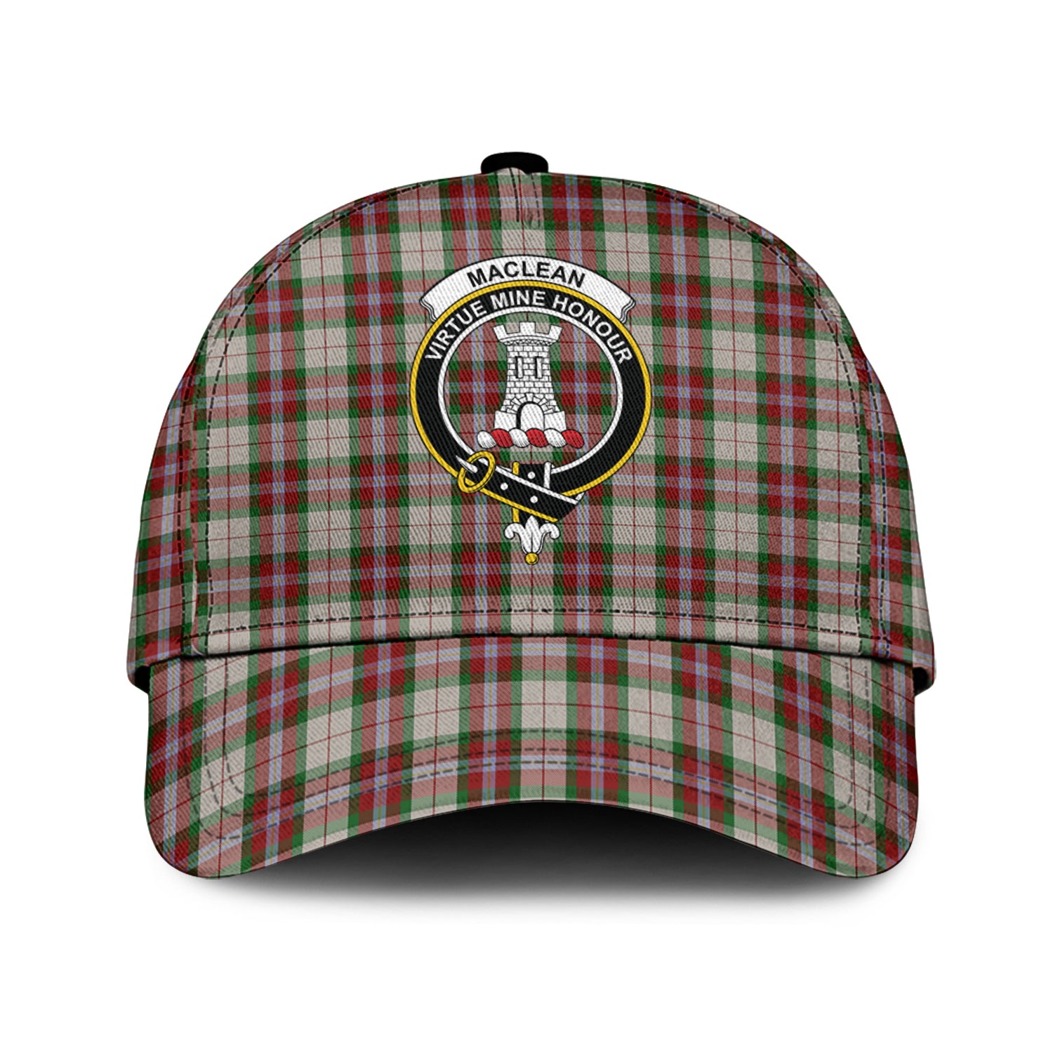 MacLean Dress Tartan Classic Cap with Family Crest Classic Cap Universal Fit - Tartan Vibes Clothing