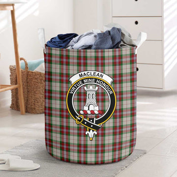 MacLean Dress Tartan Laundry Basket with Family Crest