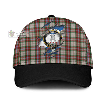 MacLean Dress Tartan Classic Cap with Family Crest In Me Style