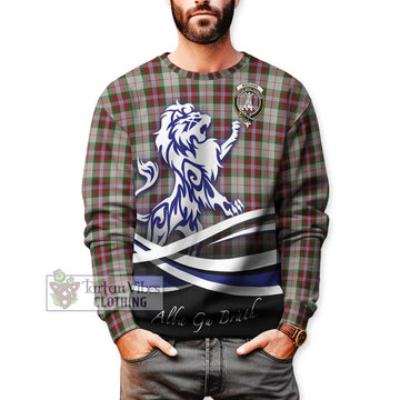 MacLean Dress Tartan Sweatshirt with Alba Gu Brath Regal Lion Emblem