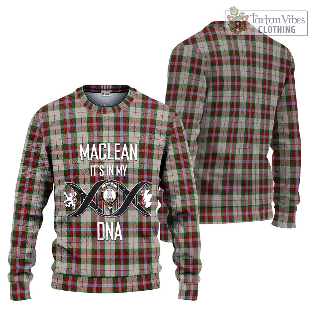 MacLean Dress Tartan Knitted Sweater with Family Crest DNA In Me Style Unisex - Tartanvibesclothing Shop