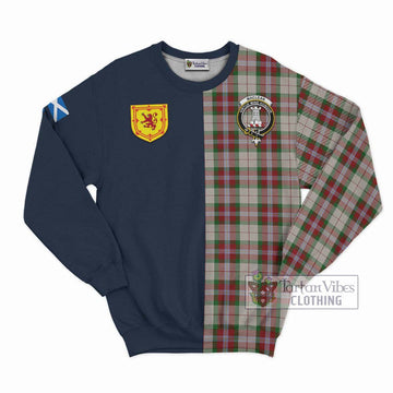 MacLean Dress Tartan Sweatshirt Alba with Scottish Lion Royal Arm Half Style